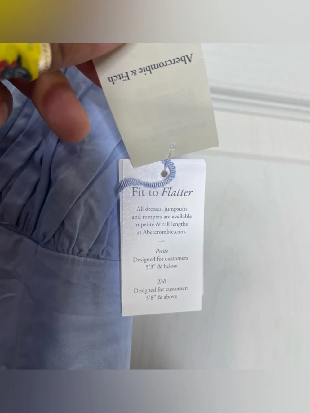 Abercrombie & Fitch Tie Spaghetti Strap Tiered Maxi Dress Sundress Blue Medium P